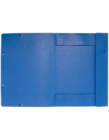 CARPETA GOMAS EXACOMPTA A3 SIMIL-PRESPAN 3 SOLAPAS AZ.