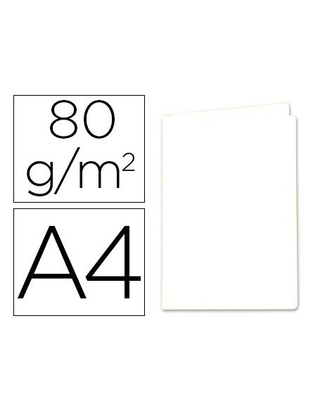 SUBCARPETA A4 80 GR. FINO EXACOMPTA BLANCO 100 UD.