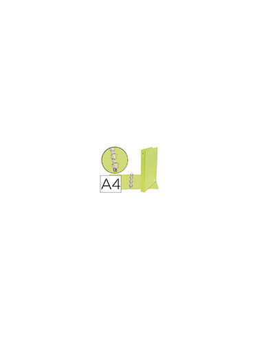 CARPETA 4A.25 MM MIXTAS LIDERPAPEL A4 CARTON FORRADO PVC VERDE KA03