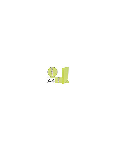 CARPETA 4A.25 MM MIXTAS LIDERPAPEL A4 CARTON FORRADO PVC VERDE KA03
