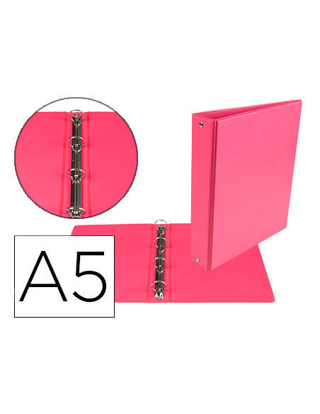 CARPETA 4º 4 ANILLAS 40 MM REDONDAS LIDER CARTON FORR PVC FUC