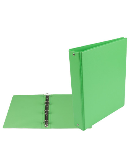CARPETA 4º 4 ANILLAS 25 MM REDONDAS LIDER  CARTON FORR PVC VER