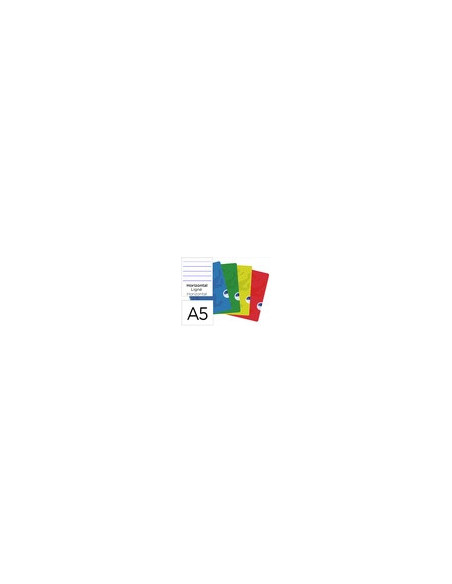 CUADERNO ENCOLADO OXFORD A5 T.FLEXIBLE HOR. 48H. 90GR. SURT.