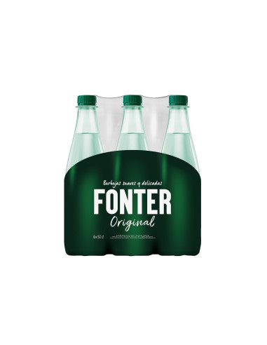 AGUA MINERAL NATURAL CON GAS FONTER BOTELLA DE 500ML