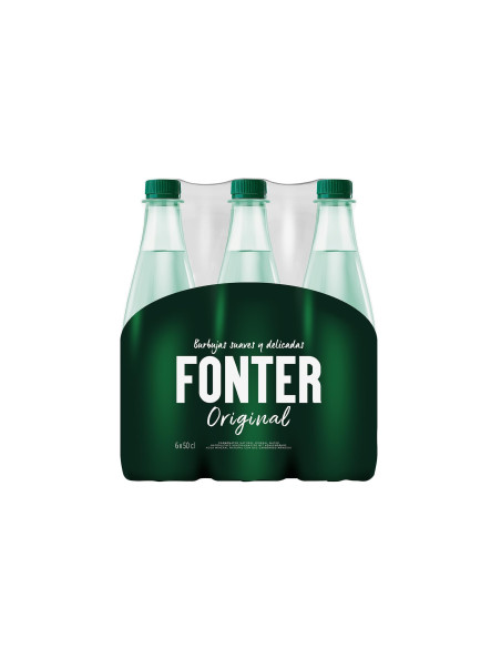 AGUA MINERAL NATURAL CON GAS FONTER BOTELLA DE 500ML