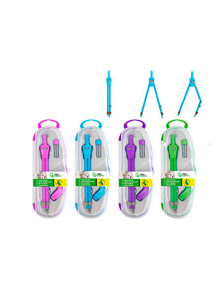 COMPAS LIDERPAPEL ARTICULADO CON ADAPTADOR UNIVERSAL COLOR MP17