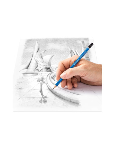 LAPICES DE GRAFITO STAEDTLER MARS LUMOGRAPH 100 H UNIDAD 100-H