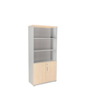ARMARIO ROCADA C/3 ESTANTES 2 PUERTAS 195X90X45CM GRIS/HAYA