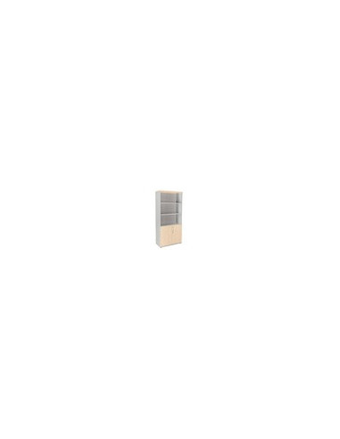 ARMARIO ROCADA C/3 ESTANTES 2 PUERTAS 195X90X45CM GRIS/HAYA
