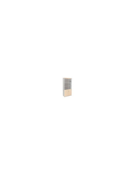 ARMARIO ROCADA C/3 ESTANTES 2 PUERTAS 195X90X45CM GRIS/HAYA