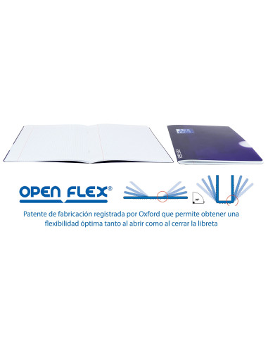 CUADERNO GRAP. OXFORD SCHOOL A5 T.FLEXIBLE 4MM 48H. 90GR. COL.SURT.