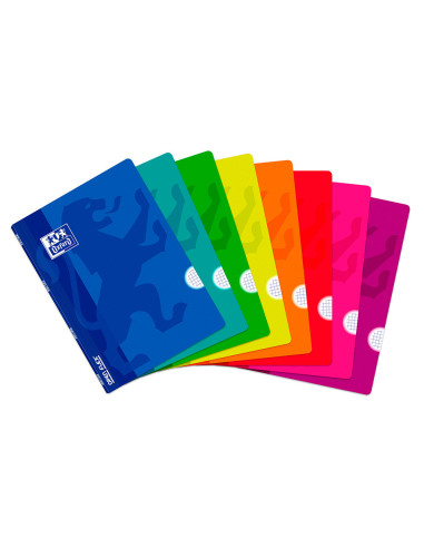 CUADERNO GRAP. OXFORD SCHOOL A4 T.FLEXIBLE 4MM 48H. 90GR. COL.SURT.