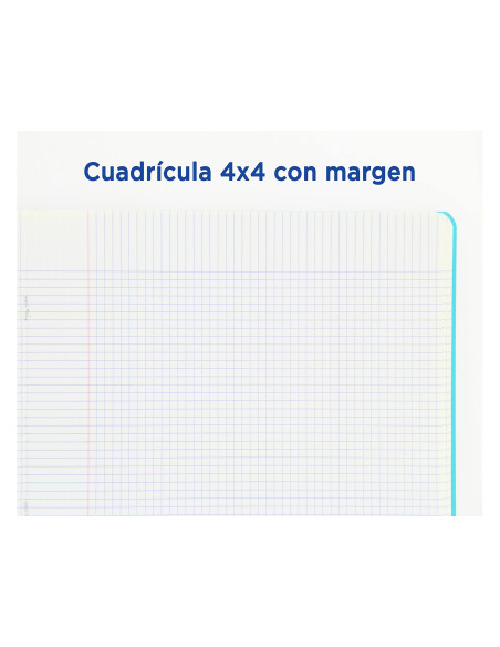 CUADERNO GRAP. OXFORD SCHOOL A4 T.FLEXIBLE 4MM 48H. 90GR. COL.SURT.