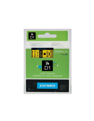 CINTA DYMO 53718 24MMX7MT NG./AM. D1