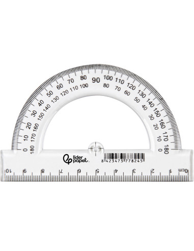 SEMICIRCULO LIDERPAPEL 10 CM PLASTICO SM02