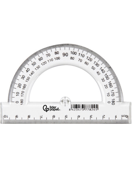 SEMICIRCULO LIDERPAPEL 10 CM PLASTICO SM02
