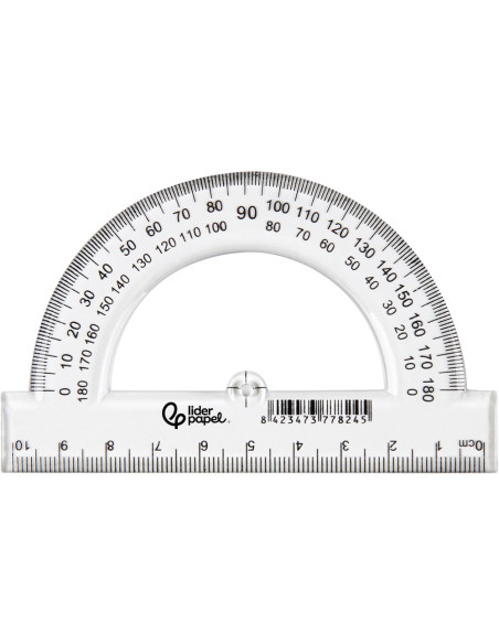 SEMICIRCULO LIDERPAPEL 10 CM PLASTICO SM02