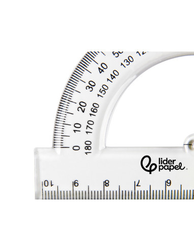 SEMICIRCULO LIDERPAPEL 10 CM PLASTICO SM02