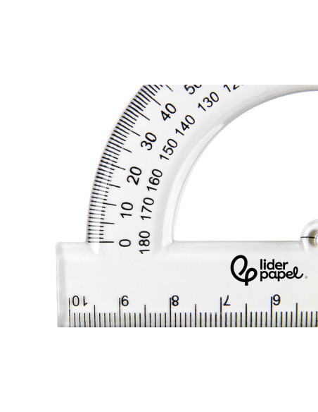 SEMICIRCULO LIDERPAPEL 10 CM PLASTICO SM02