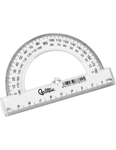 SEMICIRCULO LIDERPAPEL 10 CM PLASTICO SM02