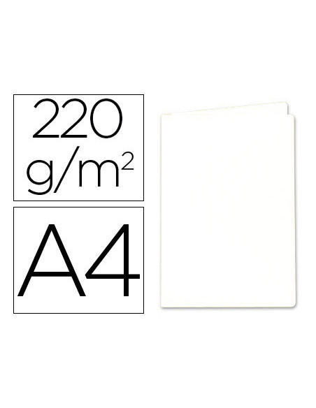 SUBCARPETA A4 220 GR. EXACOMPTA BLANCO 100 UD.
