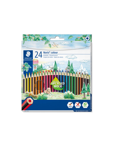 LAPICES COLORES STAEDTLER WOPEX ECO 24 COLORES EN CAJA CARTON 185 C24
