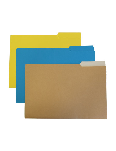 SUBCARPETA FL 250 GR. GIO C/PESTAÑA DERECHA AMARILLO C/50