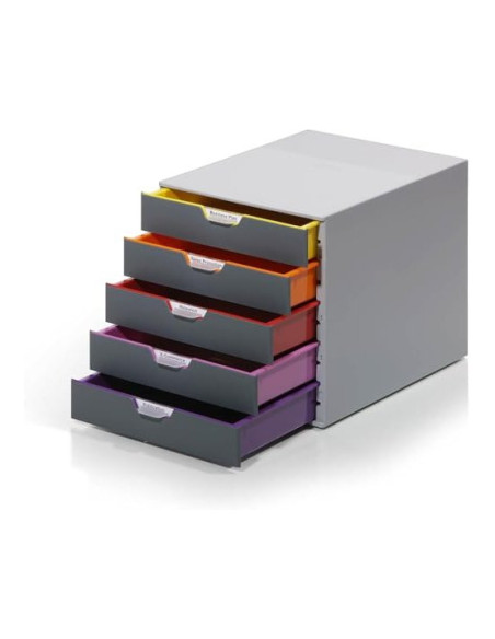 FICHERO 5 CAJONES DURABLE VARICOLOR APILABLES 292X280X356MM.7605-27