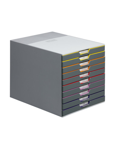 FICHERO 10 CAJONES DURABLE VARICOLOR APILABLES 292X280X356MM.7610-27