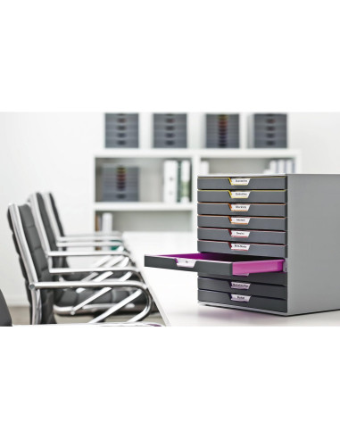 FICHERO 10 CAJONES DURABLE VARICOLOR APILABLES 292X280X356MM.7610-27