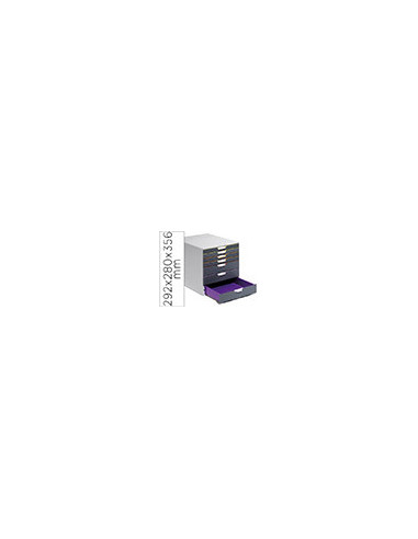 FICHERO 7 CAJONES DURABLE VARICOLOR APILABLES 292X280X356MM.7607-27