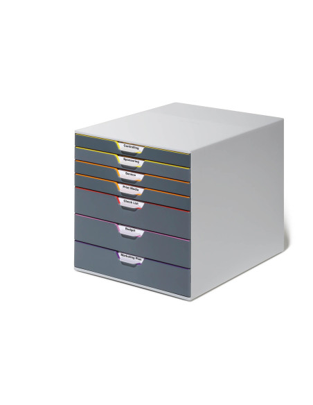 FICHERO 7 CAJONES DURABLE VARICOLOR APILABLES 292X280X356MM.7607-27