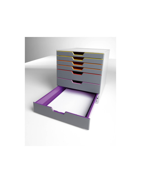 FICHERO 7 CAJONES DURABLE VARICOLOR APILABLES 292X280X356MM.7607-27