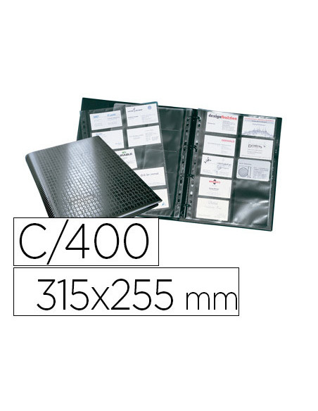 TARJETERO EXTRAGRANDE DURABLE A4 4A.20 FUNDAS C/INDICE 400T 2409-01