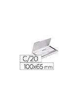 TARJETERO DURABLE ALUM.CAP.20 TARJETAS 55X90MM.PLATA 100X65MM.2415-23 2