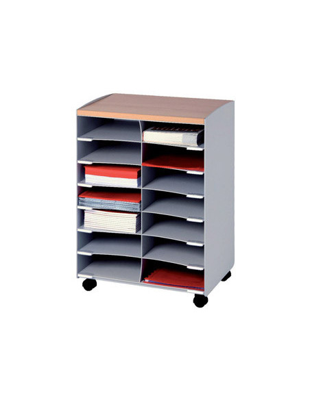 MODULO FAST C/14 C.RUEDAS PIVOTANTES GRIS 699X545X335 MM DC14N.02.23