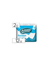 PAPEL HIGIENICO AMOOS 2 CAPAS 100MM.X87MM.ALTO PAQ.12 ROLLOS H621301 2