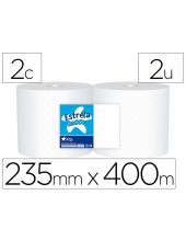 PAPEL SECAMANOS IND.AMOOS 2 CAPAS 235MM.X 400 MT PAQ.2 ROLL.J624012