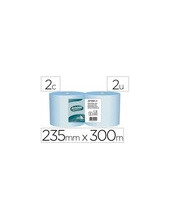 PAPEL SECAMANOS IND.AMOOS 2 CAPAS 235MM.X 300 MT AZ. 2 ROLLOS J613001 2