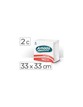 SERVILLETA CELULOSA AMOOS 33X33 CM 2 CAPAS PAQUETE 100 UDS.T622004 2