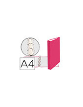 CARPETA 4A.30MM REDONDAS EXACOMPTA A4 CARTON FORRADO ROSA 51365E 2