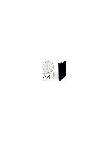 CARPETA 4A.30MM REDONDAS EXACOMPTA DIN A4 CARTON FORRADO NEGRA 51371E