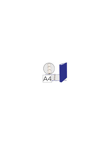 CARPETA 4 ANILLAS 40 M REDONDAS EXACOMPTA DIN A4 CARTON FORR AZUL