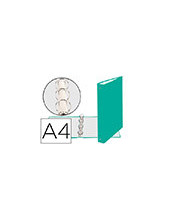 CARPETA 4 ANILLAS 40 M REDONDAS EXACOMPTA DIN A4 CARTON FORR VERDE 2