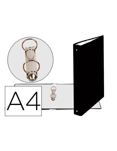 CARPETA 2A.30MM REDONDAS EXACOMPTA DIN A4 CARTON FORRADO NEGRO 54371E