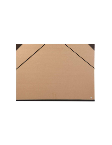 CARPETA PLANOS CLAIREFONTAINE A2 CARTON GOFRADO KRAFT C/GOMAS