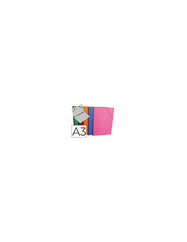 CARPETA PLANOS CLAIREFONTAINE A3 CARTON GOFRADO COL. SURT. C/GOMAS