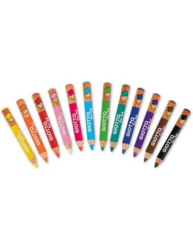 LAPICES COLORES GIOTTO BEBE SUPER SCHOOLPACK 36UD.+3 SACAPUNTAS