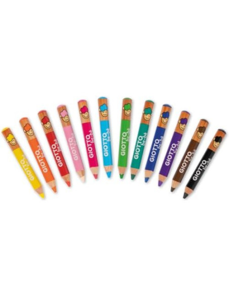 LAPICES COLORES GIOTTO BEBE SUPER SCHOOLPACK 36UD.+3 SACAPUNTAS