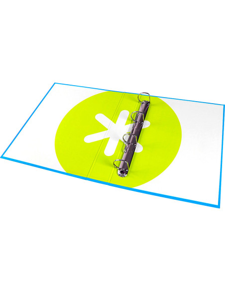 CARPETA 4 ANILLAS 40 MM MIXTAS LIDERPAPEL ANTARTIK FOLIO FORRADA AZ
